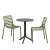 Nardi Step Table with Doga Bistrot Chairs - 3 Piece Outdoor Dining Set