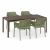 Nardi Tevere 147 Extendable Table with Net Chair - 5 Piece Resin Outdoor Dining Setting