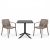 Nardi Clip X70 Table with Tiberina Arm Chair - 3 Piece Outdoor Dining Set
