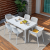 Nardi Net / Bit 7 Piece Outdoor Dining Setting with Rio 140cm Extendable Dining Table