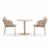 NOON 3-Piece Outdoor Dining Set with Hilo Table - Mocha
