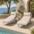 NOON 3-Piece Sunlounger and Tolo Side Table Set - Mocha