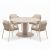 BLOO Tube and NOON 5-Piece Outdoor Dining Set - Mocha