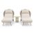 NOON 3-Piece Outdoor Sunlounger Set with Wave Table - Mocha