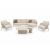 NOON Complete 6-Piece Outdoor Sofa Lounge Set - Mocha