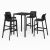 Nardi Piave 70 Bar Table with Net Bar Stool - 5 Piece Outdoor Dining Setting