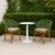 Herringbone Calcatta HPL Compact Laminate Table With Raya Rope Chair - 3 Piece Outdoor Dining Setting