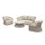 Roma 4 Piece Outdoor Rope Lounge Set