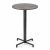 Nardi Scudo High Bar Folding Table Base with Cement HPL Top - Complete Outdoor Bar Table