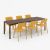 Nardi Tevere 147 Table with Trill Armchair - 7 Piece Resin Outdoor Dining Setting
