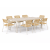 Nardi Tevere 210-275cm Table with Aero Rope Armchairs - 9 Piece Outdoor Dining Setting