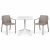 Nardi Clip 70 Table with Tiberina Arm Chair - 3 Piece Outdoor Dining Set