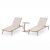 Pebl Tolo 3-Piece Sunlounger Set with Butler Table - Mocha