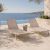 Pebl Tolo 3-Piece Sunlounger Set with Wave Table - Mocha
