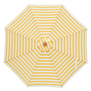 Billy Fresh San Remo Yellow & White Outdoor Umbrella - 3M Diameter - Aluminium
