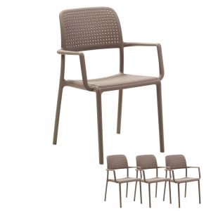 Nardi Bora Outdoor Resin Armchairs (Set of 4)