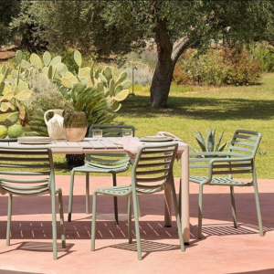 Nardi Doga Bistrot/Arm 7-11 Piece Outdoor Dining Setting With Tevere 210cm Extendable Dining Table