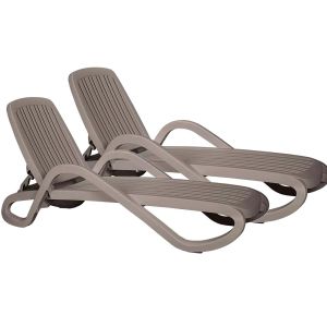 Nardi Eden Outdoor Resin Sun Loungers (Set of 2)