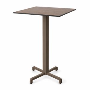 Nardi Fiore High Bar Table Base with Corten HPL Top - Complete Outdoor Bar Table