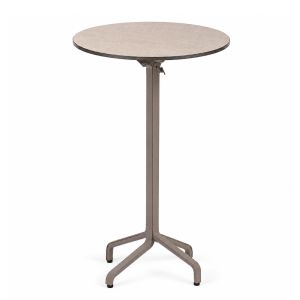 Nardi Frasca High Folding Bar Table Base with Tortora HPL Top - Complete Outdoor Bar Table