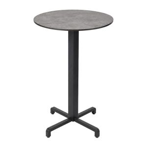 Nardi Fiore High Bar Table Base with Cement HPL Top - Complete Outdoor Bar Table