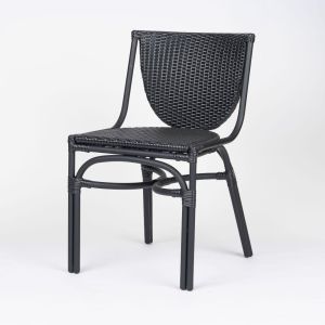 Kanso Black Outdoor Wicker Side Chair