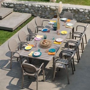 Nardi Alloro Palma 11 Piece Outdoor Dining Setting with Extendable Dining Table