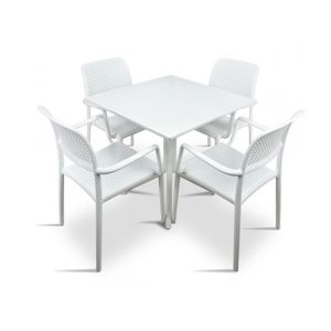 Nardi Rio Aluminium Taupe Ext. & Cassia Cactus Armless Chairs 7, 9 or 11 piece Dining Setting
