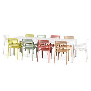 Nardi Doga Arm 11 Piece Outdoor Dining Setting with Rio 210cm Extendable Dining Table