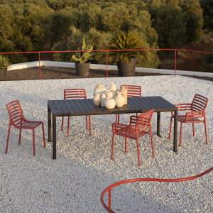Nardi Doga Armchair 7-11 Piece Outdoor Dining Setting With Tevere 210cm Extendable Dining Table