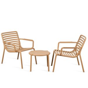 Nardi Doga Outdoor Relax Chair 3 Piece Outdoor Dining Setting