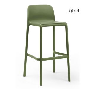Nardi Faro Outdoor Resin Bar Stools Seat Height 76cm - Set Of 4