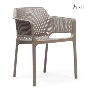 Nardi Net Outdoor Resin Chairs (Set of 6)