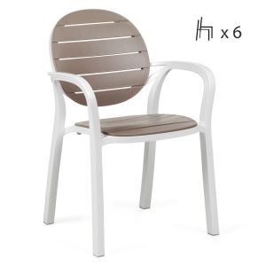 Nardi Palma Outdoor Resin Armchairs (Set of 6)