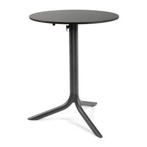 Nardi Flute Folding Table Base with Anthracite HPL Top - Complete Outdoor Table