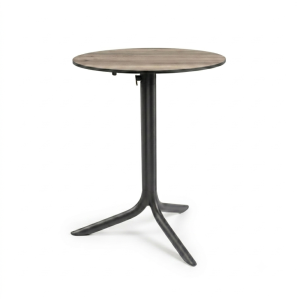 Nardi Flute Folding Table Base with Legno HPL Top - Complete Outdoor Table