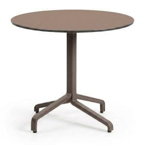 Nardi Frasca Maxi Table Base with Tobacco HPL Top - Complete Outdoor Table