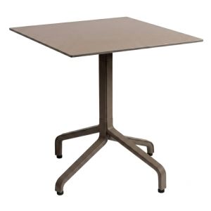 Nardi Frasca Mini Fix Table Base with Tobacco HPL Top - Complete Outdoor Table