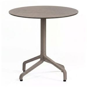 Nardi Frasca Mini Fix Table Base with Tortora HPL Top - Complete Outdoor Table