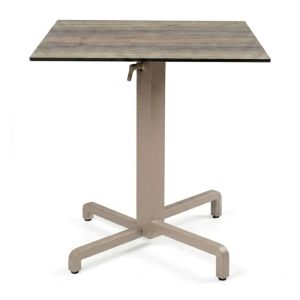 Nardi Ibisco Folding Table Base with Legno HPL Top - Complete Outdoor Table