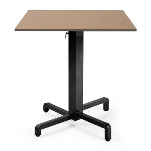 Nardi Ibisco Folding Table Base with Tobacco HPL Top - Complete Outdoor Table