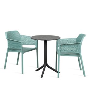 Nardi Step Table with Net Chair - 3 Piece Outdoor Dining Setting