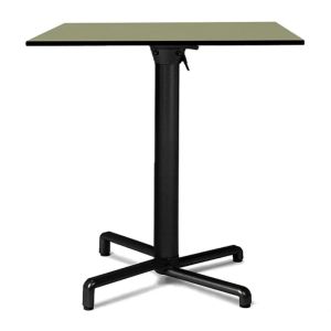 Nardi Scudo Folding Table Base with Agave Green HPL Top - Complete Outdoor Table