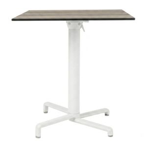 Nardi Scudo Folding Table Base with Legno HPL Top - Complete Outdoor Table