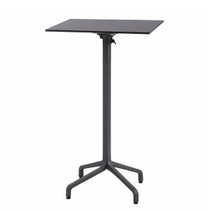 Nardi Frasca High Folding Bar Table Base with Anthracite HPL Top - Complete Outdoor Bar Table