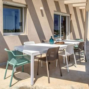 Nardi Net / Bit 9 Piece Outdoor Dining Setting with Rio 210cm Extendable Dining Table