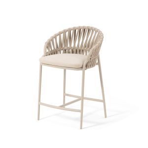 NOON Low Outdoor Bar Stool - Mocha