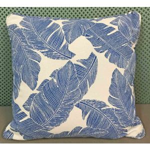 Reversible Outdoor Square Dark Blue Cushion 45 x 45 cm