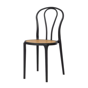 Outdoor Resin Bentwood Chair with Artwood Slats