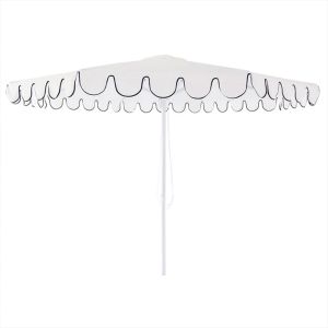Billy Fresh Palermo - White & Black 3m Octagonal Outdoor Aluminium Umbrella with Cover 